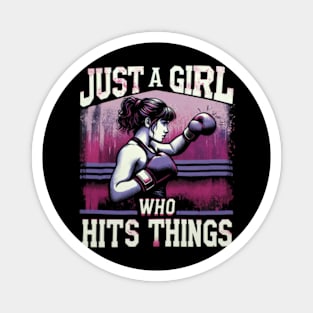 Female Boxing Humor Magnet